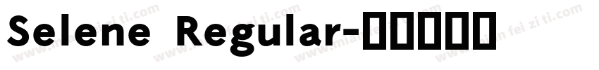 Selene Regular字体转换